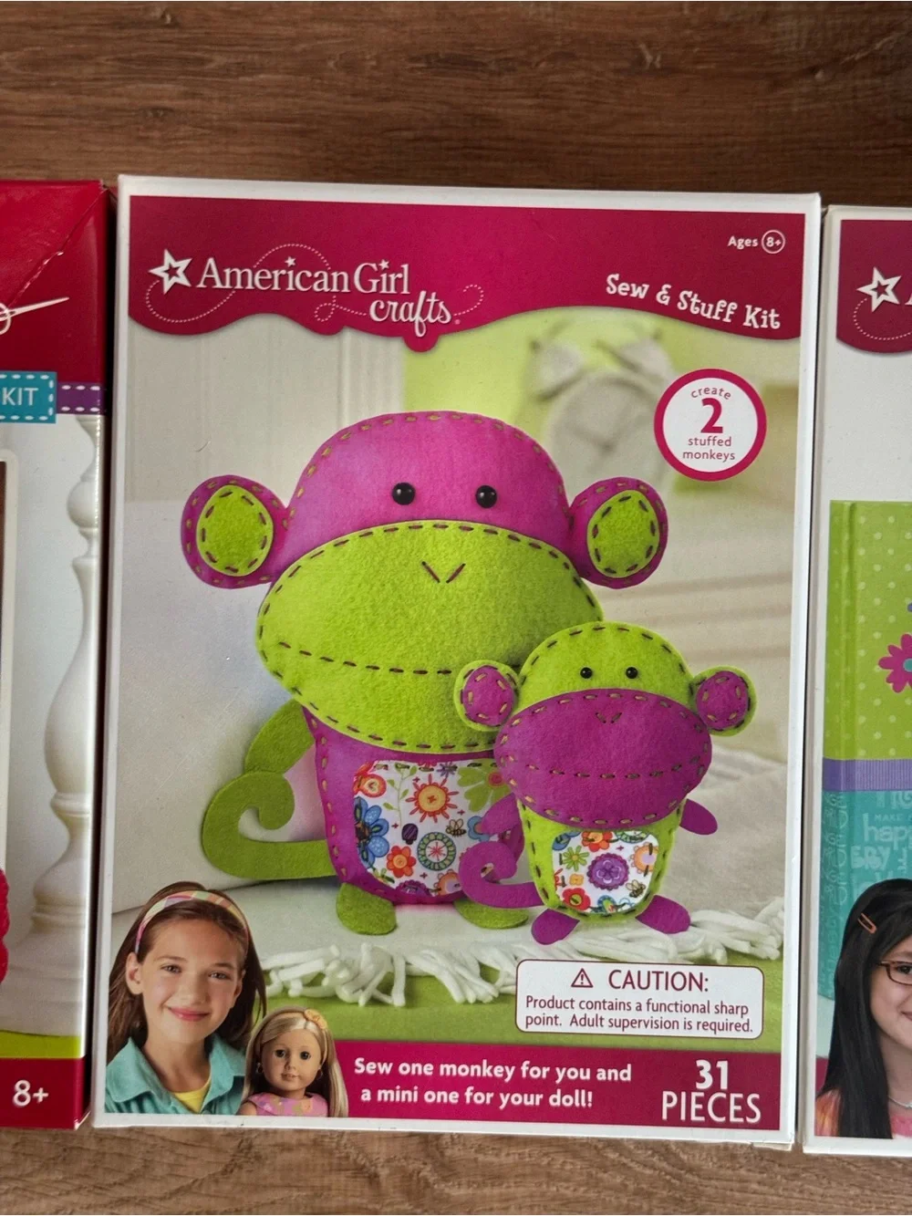 NEW American Girl Crafts Kids Sewing & Stuff Kit - Llama Monkey Bunny